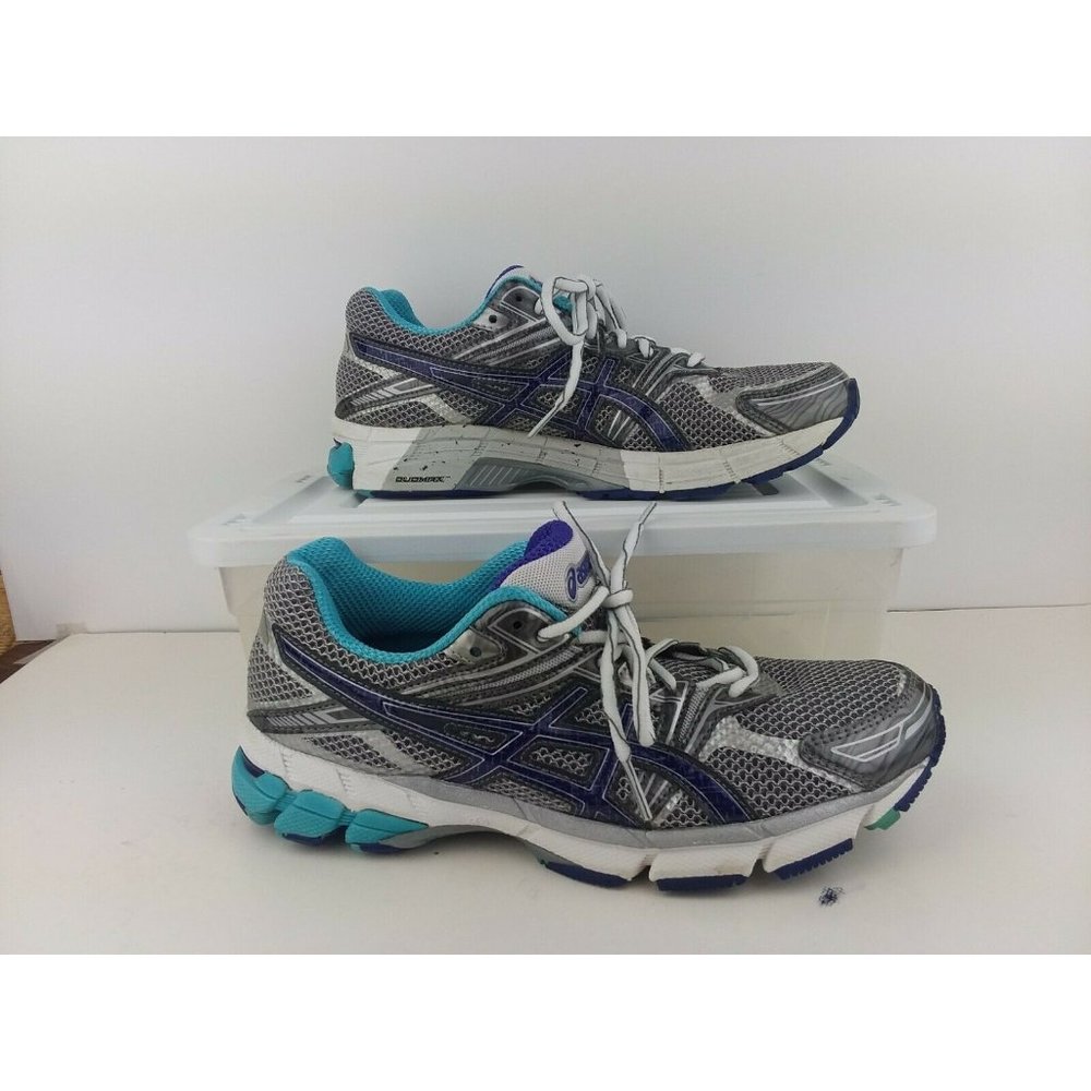 Asics Gel Womens T2L7N(D) GT 1000 Running Shoes Size 8 1/2 Silver Purple